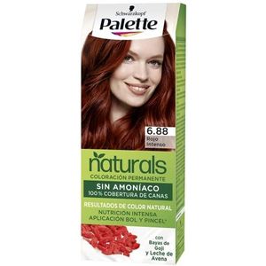 Schwarzkopf Palette Naturals Color Crème, tint 6.88, intens rood, permanente haarkleur, optimale grijsdekking, natuurlijke kleuren