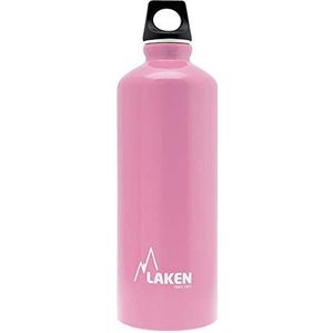 Laken Futura Aluminium drinkfles, smalle opening, schroefdeksel met lus, 0,75 l, roze