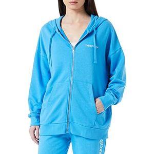 THEJOGGCONCEPT Dames JCSAFINE Sweat Cardigan gebreide jas, 174435/Malibu Blue, L, 174435/Malibu Blauw, L