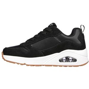 Skechers Boy's 403677l BKW Sneaker, Zwarte Suede Synthetische Witte Trim, 33 EU