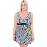 Ulla Popken - Badpak - Gemengde Kleuren - Zwart