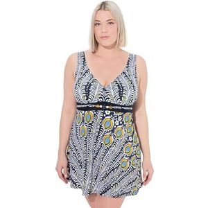 Ulla Popken - Badpak - Gemengde Kleuren - Zwart