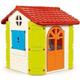 FEBER FEBER House Tuinhuis voor kinderen, blauw, rood, oranje en groen, robuust en veilig, speelhuis voor kinderen buiten, van 2 tot 6 jaar