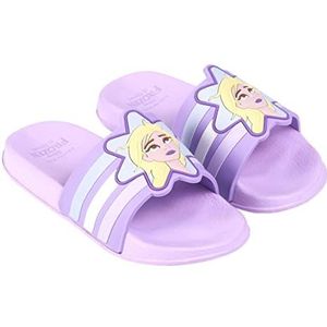 CERDÁ LIFE'S LITTLE MOMENTS, Zomersandalen voor meisjes, bedrukt met Frozen 2 en teensteun, voor het hele gezin, officieel Disney-gelicentieerd product, lila, 29 EU