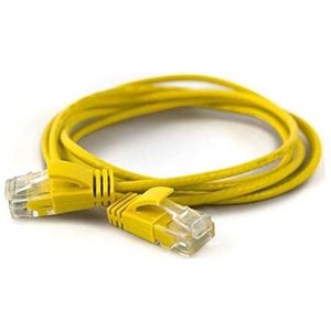 wantecWire Extra dunne patchkabel CAT.6 UTP, lengte 7 m, geel