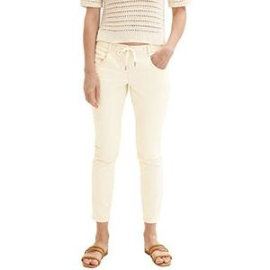 TOM TAILOR Dames Taps toelopende relaxed broek 1032046, 31649 - Ivory Ecru, 44W / 28L
