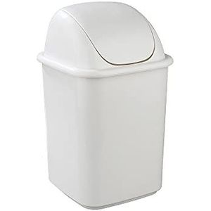 OFITURIA® Afvalemmer met zwenkdeksel, afvalcontainer voor reservoir, polyethyleen, multifunctionele inhoud: 25 l, wit