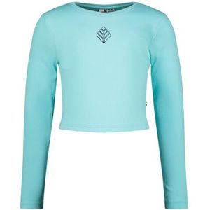 Vingino Girls G-Basic-Crop Rib Longsleeve in Colour Artic Blue in maat 2, Artic Blue., 24 Maanden