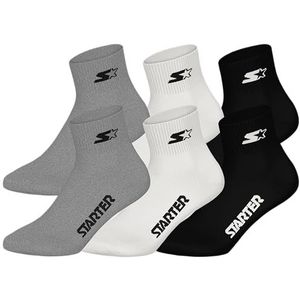STARTER 6pk Quarter Socks - MGR/WHT/BLK - 35/38