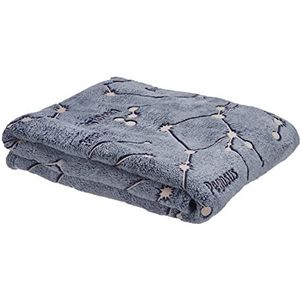 Kanguru Single Bed Polyester Eenpersoonsbeddeken Licht op in Het Donker Sterrenbeelden Constellations, blauw, 130x 230 cm