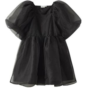 NAME IT Nkfrulla Ss Dress, zwart, 128