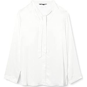 Armani Exchange Dames Casual Fit, Tie Neck, Knoopsluiting Shirt, Wit, Extra Large, wit, XL