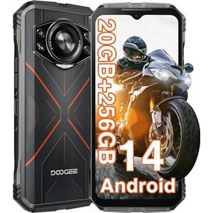 DOOGEE S Cyber - Smartphone - Rood - 20GB + 256GB - 6,58 inch - 50MP + 16MP - IP68/IP69K