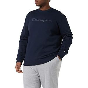 Champion American Classics Fall Fleece Big Logo Crewneck Sweatshirt voor heren, Blauwe tint op toon, S
