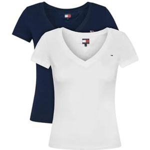 Tommy Jeans Shirt  donkerblauw / wit