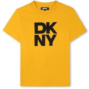 DKNY D62431 T-shirt voor jongens, Wicker Goud, 8 Jaren