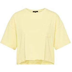 Mavi Dames Pocket Tee T-Shirt, Yellow Cream, XS