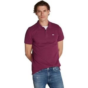 Tommy Jeans TJM Slim Placket Polo EXT S/S Polo, Valley Grape, 3XL, Vallei Druif, 3XL grote maten