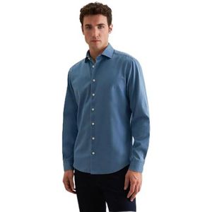 Seidensticker - Chemise - Blauw - 100% Katoen