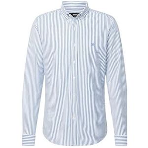 Mavi Heren gestreept shirt, dark denim, S, donker denim, S