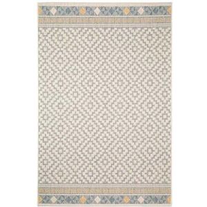 Benuta Star Outdoor tapijt, geometrisch taupe, 80 x 150 cm, onderhoudsvriendelijk tapijt, geschikt voor binnen en buiten, balkon en terras