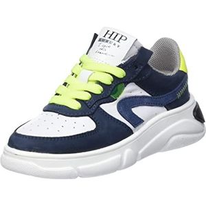 HIP H1064 Sneaker, Dark Blue Yellow, 40 EU, Donkerblauw geel, 40 EU