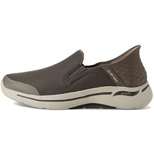 Skechers 216259 Slip Ins Go Walk Arch Fit Taupe Heren Trainers 11, Taupe Grijs, 46 EU