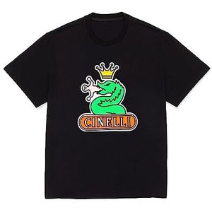 Cinelli Speciaal T-shirt Corsa Black Braulio, Zwart, XL