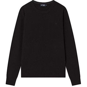 Hackett pullover lamswol navy pullover Lamswol donkerblauw - heren - kleding - slim fit, zwart (Black Coffee 9jj), L