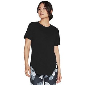 Skechers Godri Swift T-shirt voor dames, verpakking van 1 stuks, Dik zwart, L