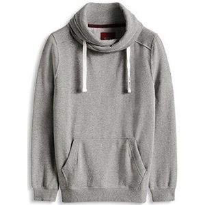 edc by Esprit sweatshirt voor heren, slim fit met funnel nek, grijs (MEDIUM GREY 035), maat XS (Manufacturer size: XS), grijs (medium grey 035), XS
