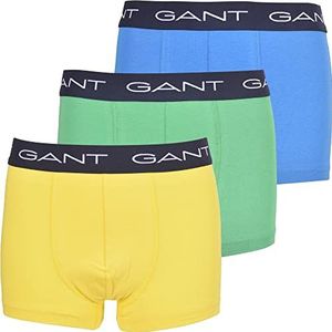 GANT Jongens Boy's Trunk 3-pack boxershorts, MID Green, Standaard, Mid Green, Eén maat