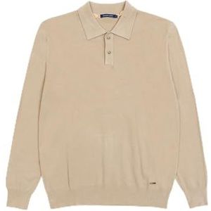 GIANNI LUPO Poloshirt van gebreid, GL508S-F24, Bruin, XXL