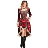 Boland - Kostuum voor volwassenen Lady Steampunk, jurk met fluweel en kant, timepunk, spacepunk, set, carnaval, themafeest