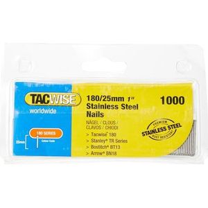 Tacwise 1066 type 180/25 mm roestvrijstalen spijkers, 1.000 stuks, 25 mm, 1000