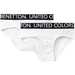 United Colors of Benetton Set 2 slips 3OP80S484 ondergoed, wit, 90 kinderen, Wit, 90