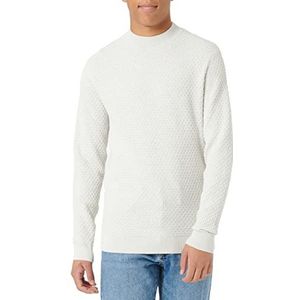 TOM TAILOR Uomini Gebreide trui met ronde hals 1032286, 14341 - Light Medium Grey Melange, L