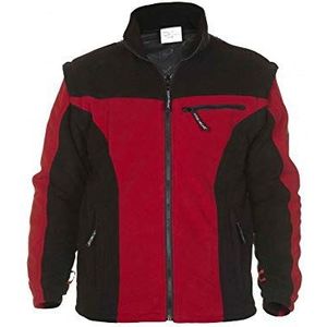 Hydrowear 04026014F Keulen Polar Fleece Jack, 100% polyester, klein formaat, rood/zwart