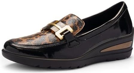 ara Zürich 2.0 slippers voor dames, zwart, noeren, 35 EU breed, Zwarte moeren, 35 EU Breed