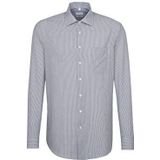 Seidensticker Businesshemd voor heren, regular fit, strijkvrij, Kent-kraag, lange mouwen, 100% katoen, blauw (donkerblauw 19), 38