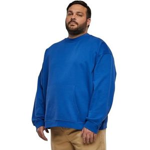 Urban Classics Heren sweatshirt Organic Boxy Pocket Crew royal 5XL, royal, 5XL