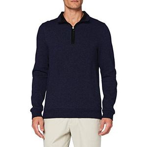 Pierre Cardin Heren sweatshirt Minimal Check Sweatshirt, marineblauw, 6XL