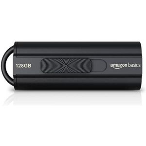 Amazon Basics USB-stick, 128 gb, USB 3.1, leessnelheid tot 130 MB/s, zwart