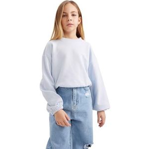 DeFacto Sweatshirt voor meisjes, blauw, 4-5 Jaar