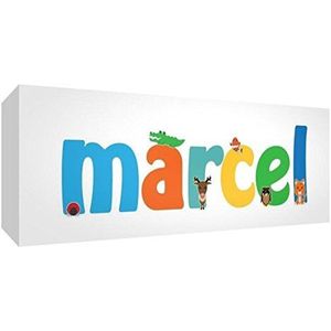 Little Helper MARCEL3084-15DE canvasdruk gepersonaliseerd met jongensnaam, Marcel, groot, 30 x 84 x 4 cm