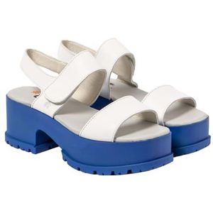 ART 1829 Manchester, damessandalen, Nappa, wit, blauw, 41 EU