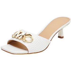 Michael Kors Amal Kitten Sandalen voor dames, Visueel wit., 40.5 EU