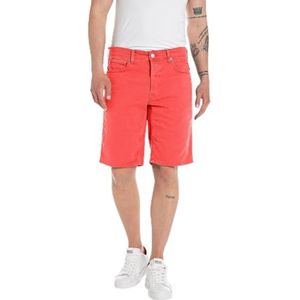 Replay Grover Jeansshorts voor heren, 064 Pale Red, 28W