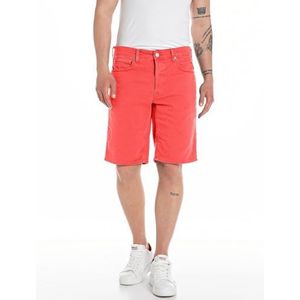 Replay Grover Jeansshorts voor heren, 064 Pale Red, 28W
