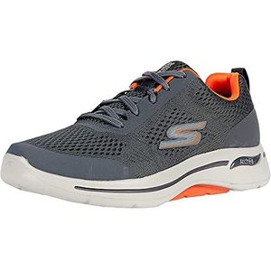 Skechers Heren Go Walk Arch Fit Togpath Sneaker, Houtskool Oranje, 47.5 EU